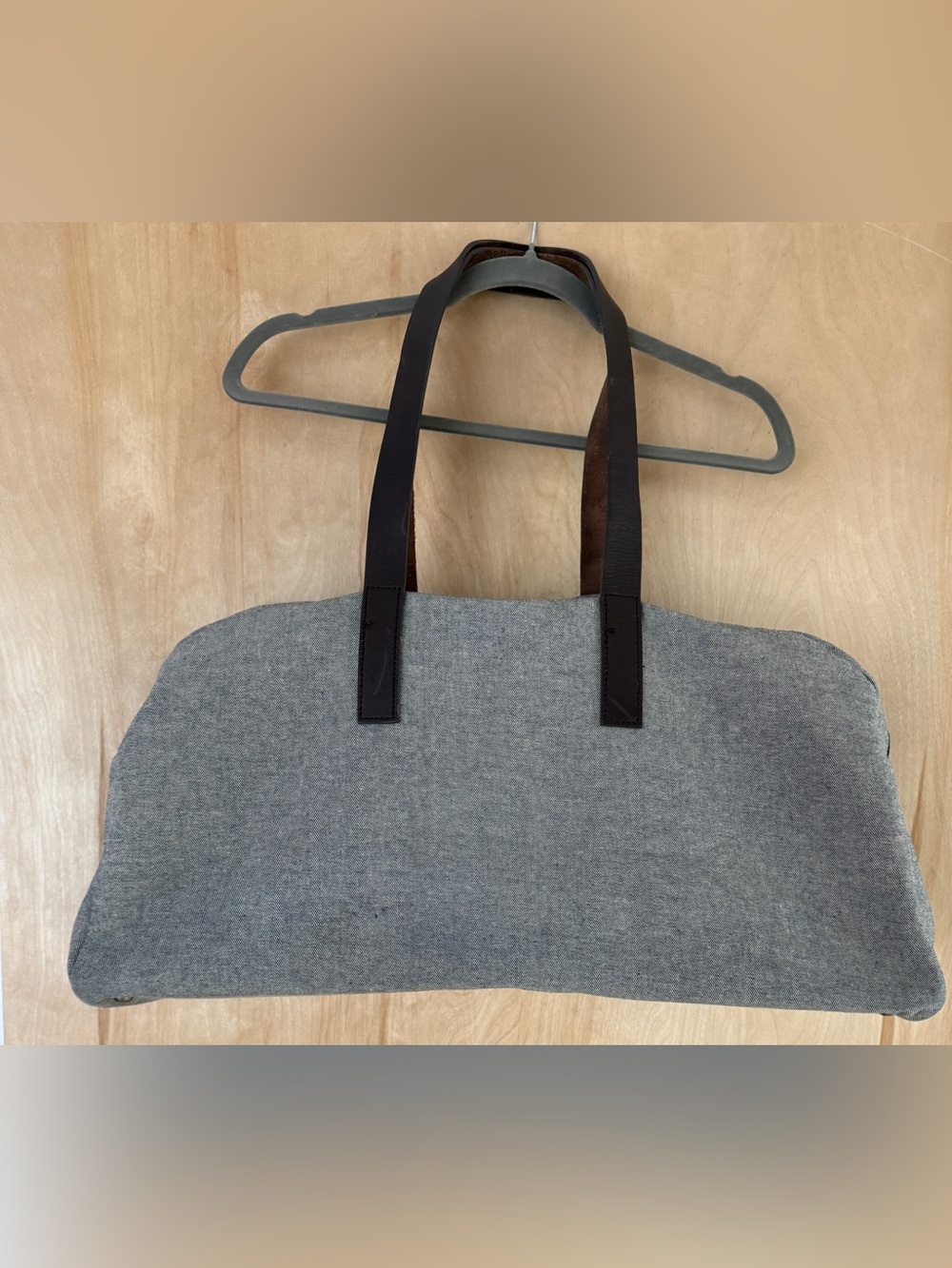 Everlane Weekender Duffel Bag – Grey Canvas & Leather - Picture 5 of 16